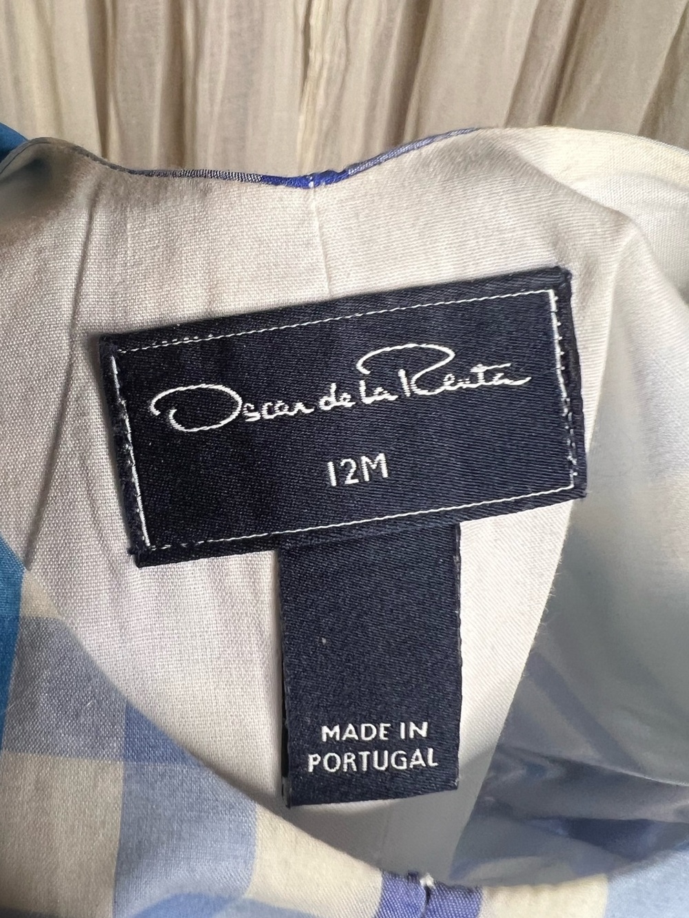Oscar De La Renta Plaid 12M Romper - Picture 4 of 4